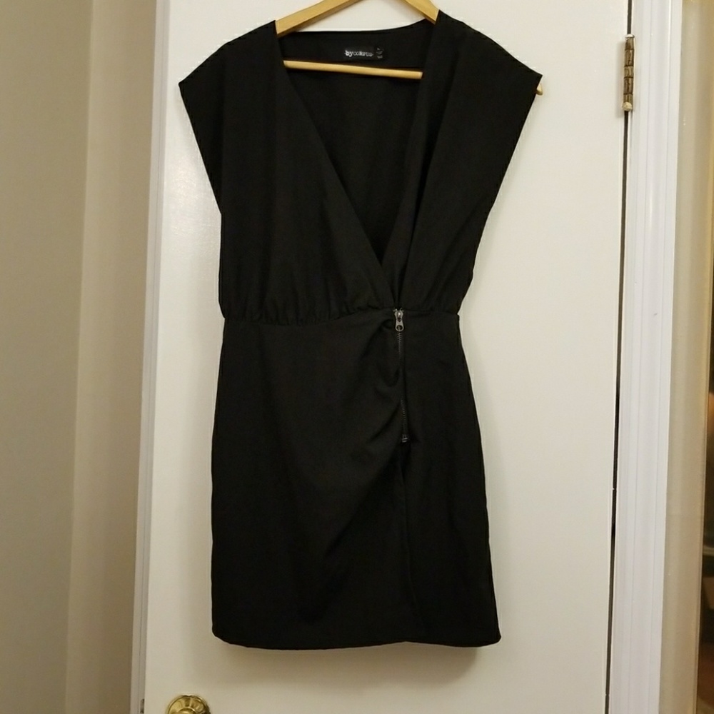 Black dress with zipper
